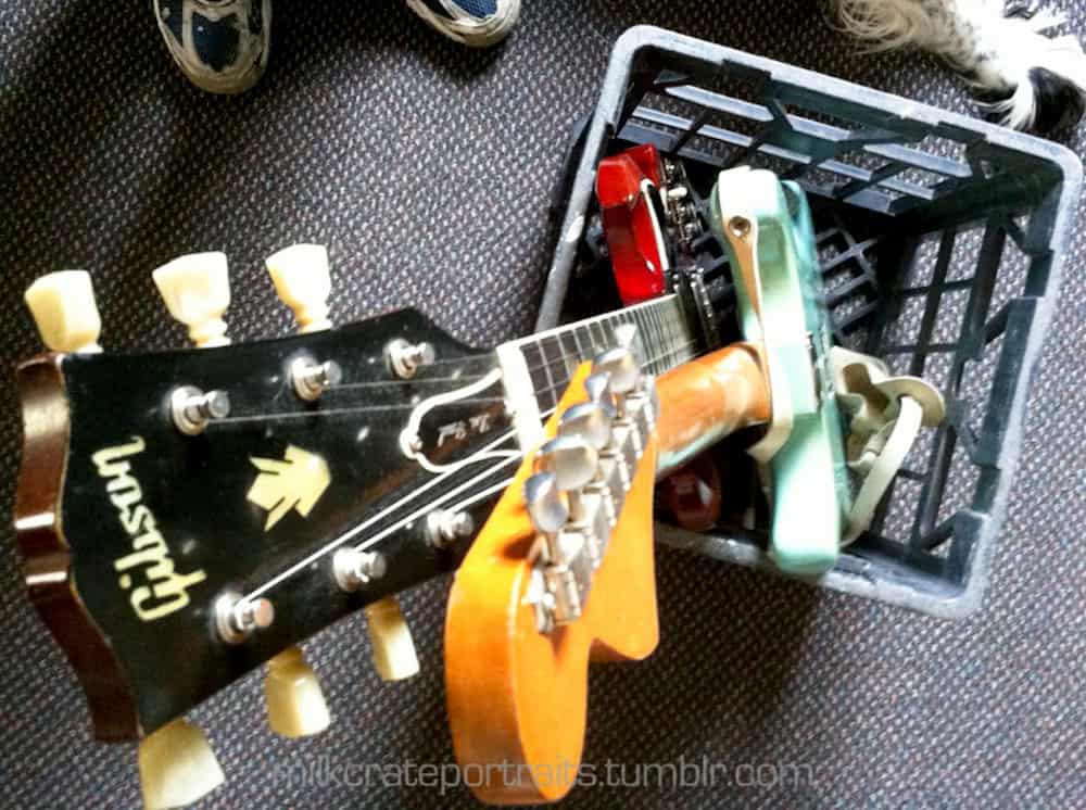 Crate and guitars