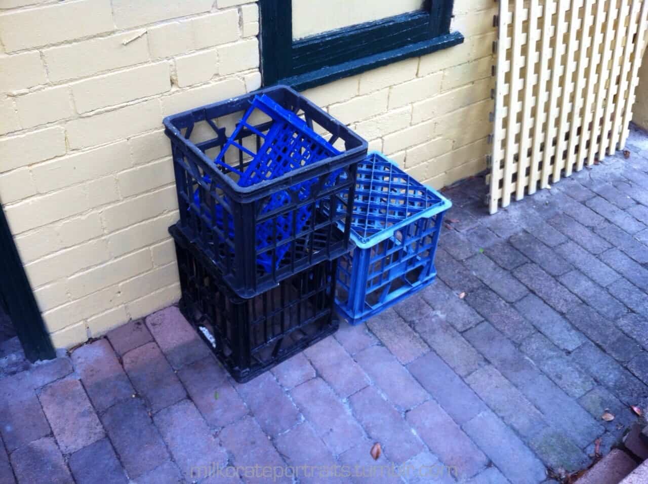 Backyard milk crates