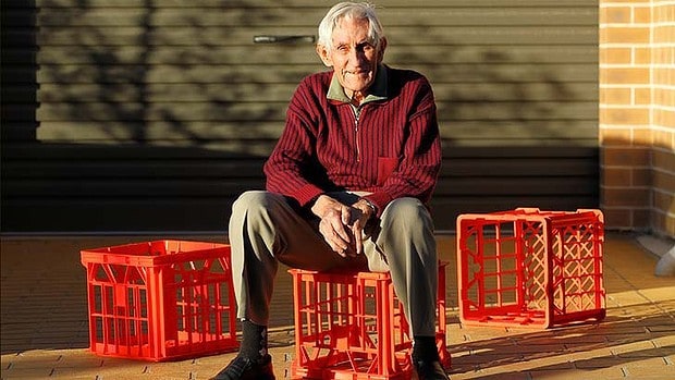 News: A tall order for the humble milk crate amuses its inventor