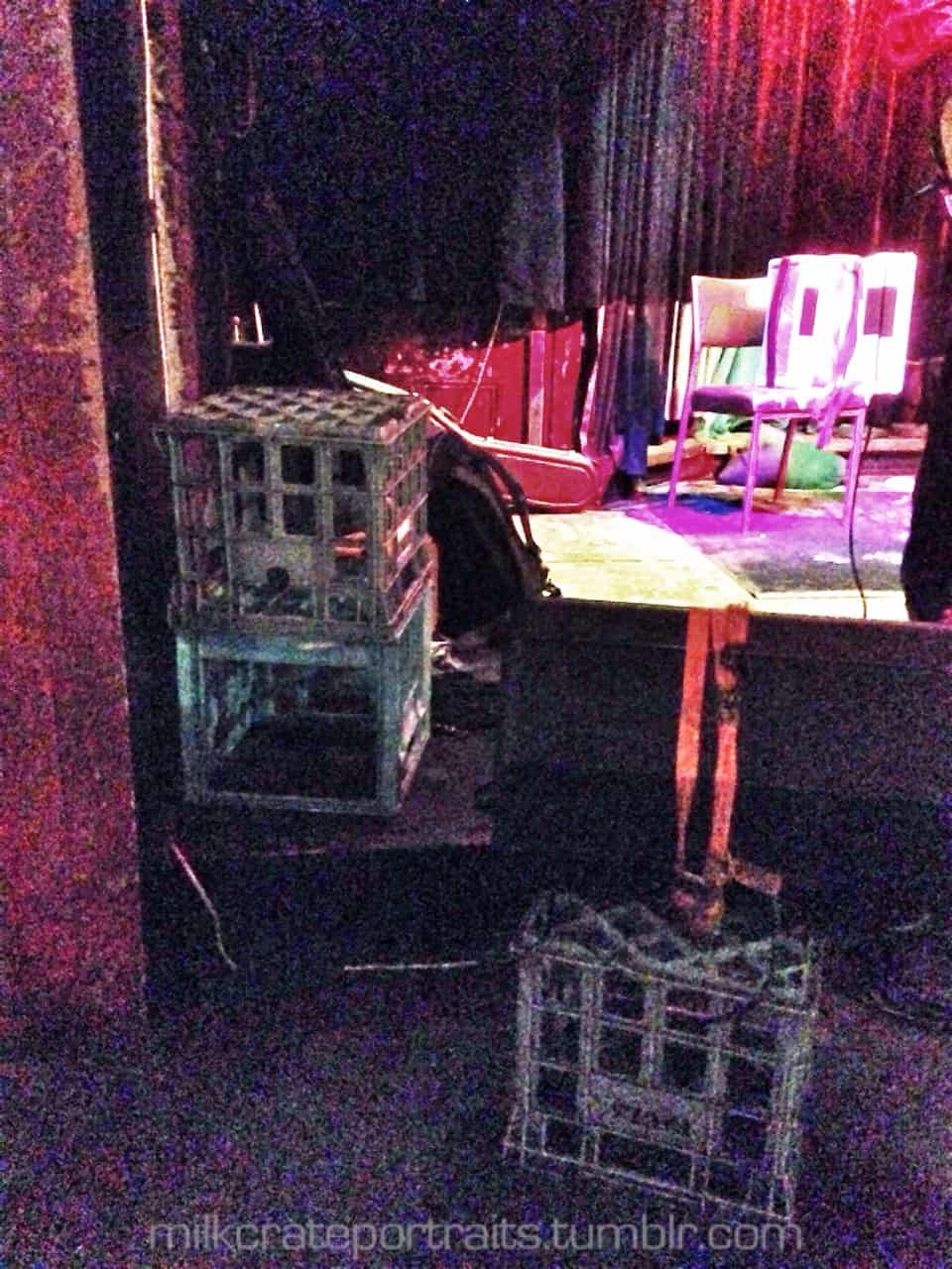 Crates in the dark at the Old Bar