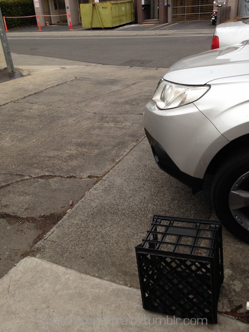 Car park milk crate
