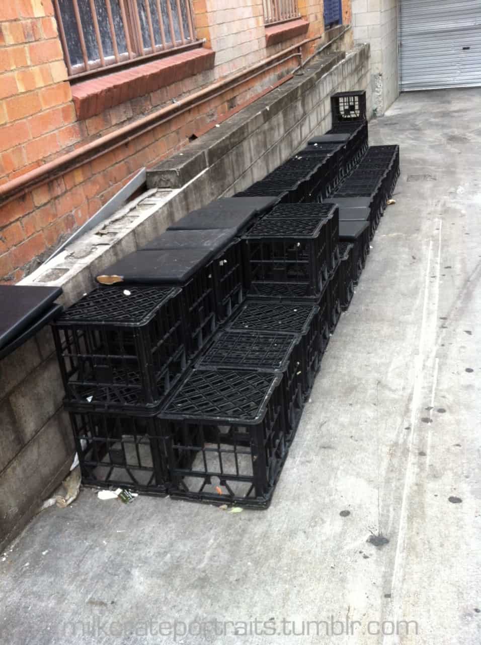 Impressive collection of black milk crates