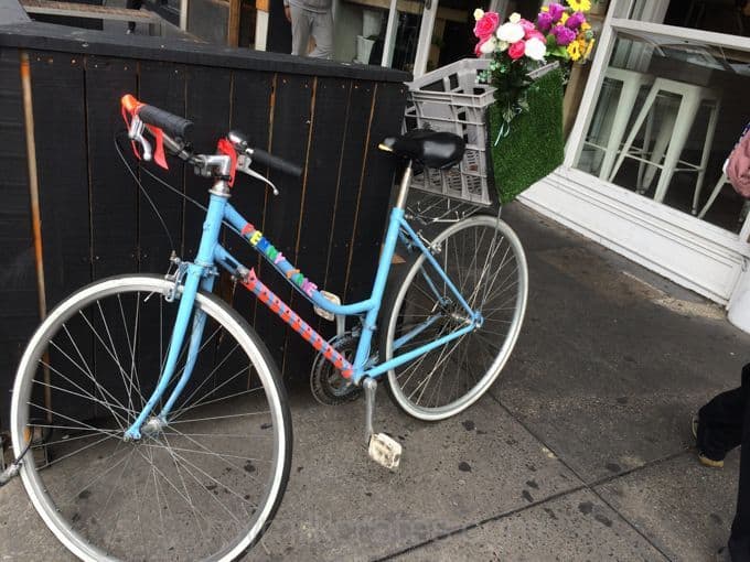 Decorated bike crate