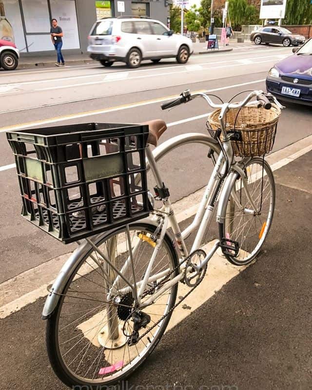 plastic bike crate