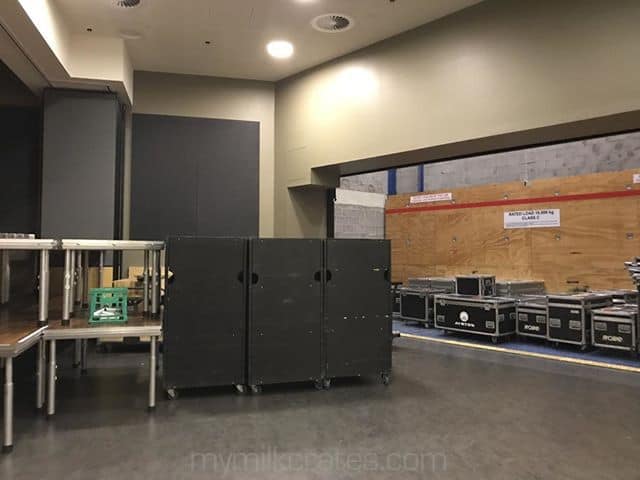 Backstage crates