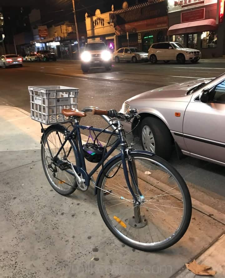 plastic bike crate