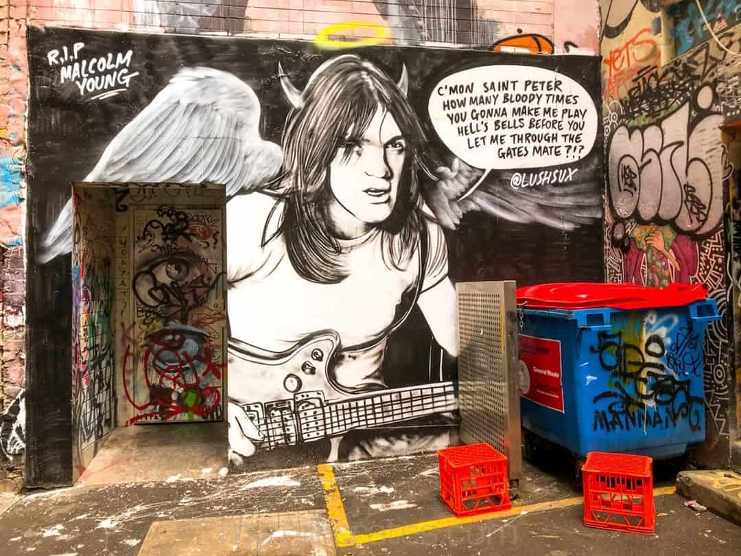 Malcom Young crates in ACDC Lane