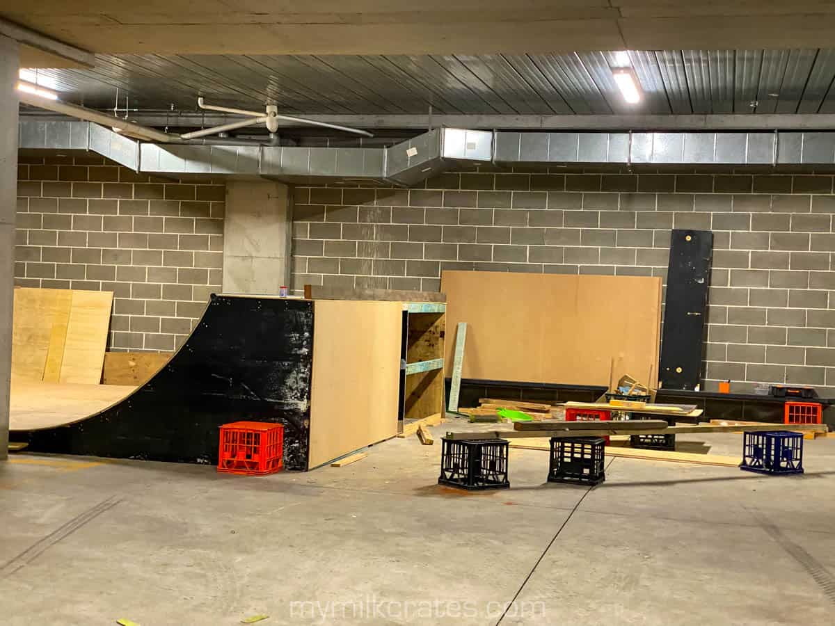 Skate ramp crates